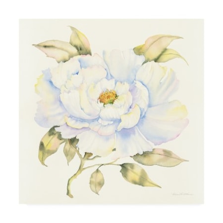 Kathleen Parr Mckenna 'Peony In White' Canvas Art,18x18